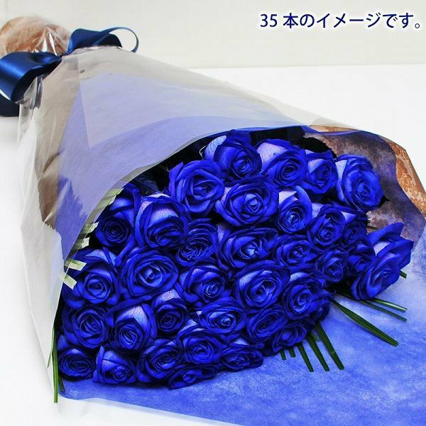 青いバラ ブルーローズ35本の花束 | 花工房エーデルワイス