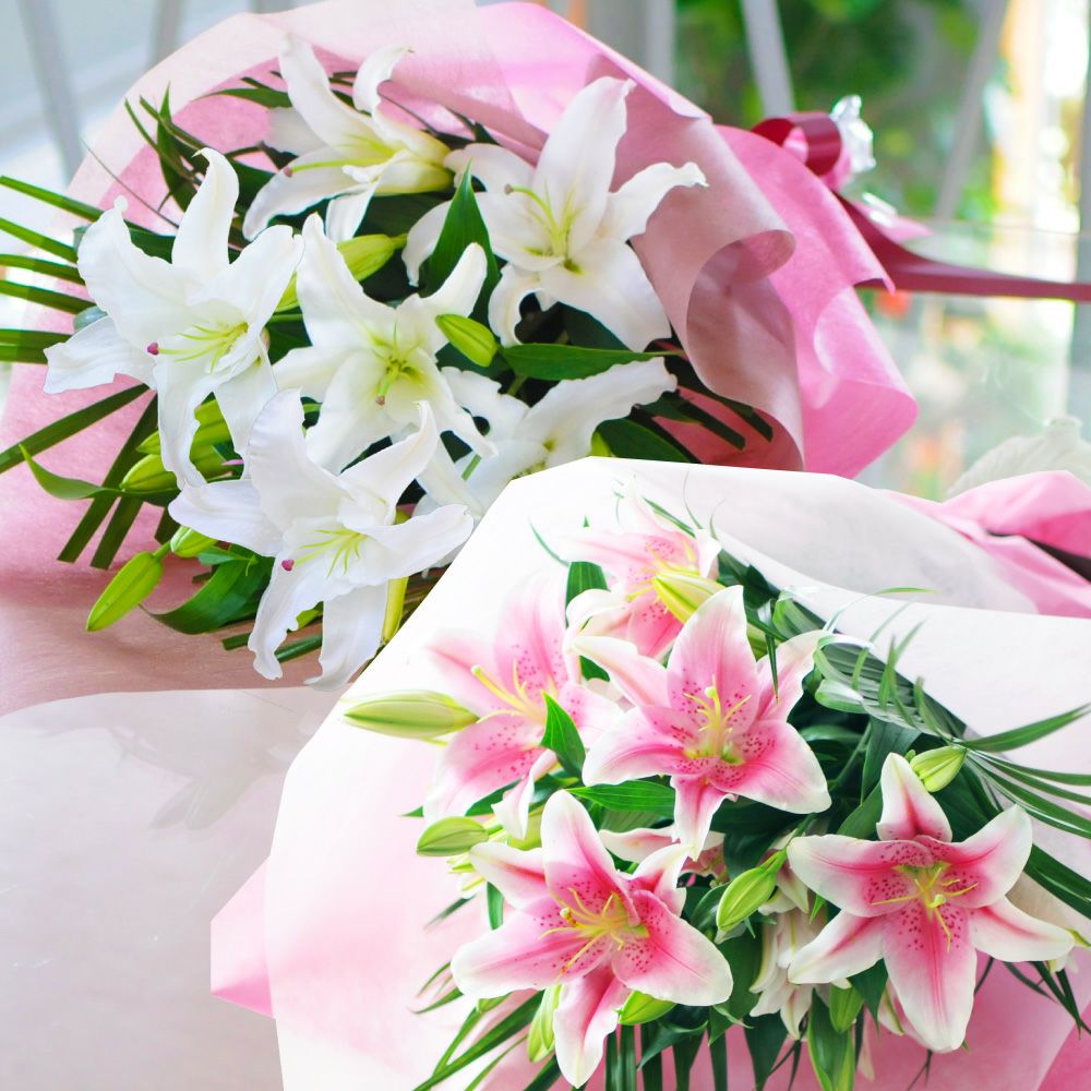 ユリ 100輪以上の花束 | 花工房エーデルワイス