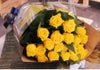 黄色いバラ20本の花束