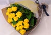 黄色いバラ20本の花束