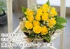 そのまま飾れる不思議なブーケ 黄色バラ/イエローローズ 12本のブーケ