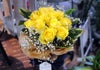 そのまま飾れる不思議なブーケ 黄色バラ/イエローローズ 12本のブーケ
